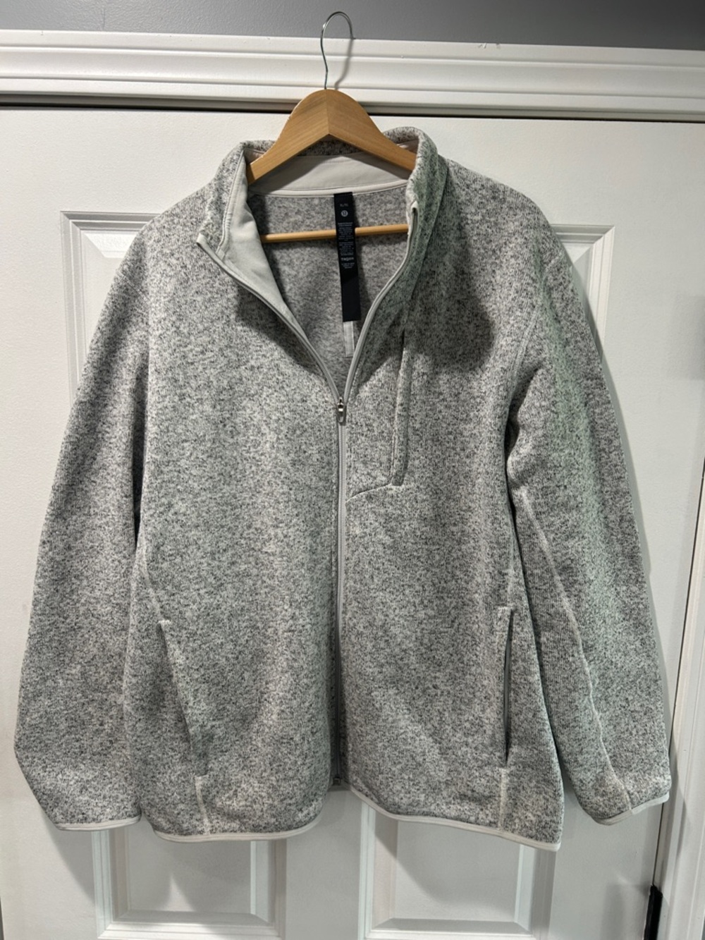 lululemon athletica Men's Light Gray Heather Full-Zip Sweater